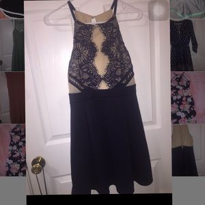 Cute blue & nude dress